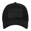 Rothco Hook & Loop U.S. Flag Low Profile Cap, Black