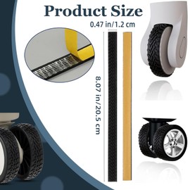 10 Pcs Luggage Wheels Covers Silicone, Suitcase Wheel Covers, Cuttable Silicone Luggage Wheel Protector, Silent Noise Reduction Shock for Spinner Wheel Suitcases or Office Chair Caster Black Y