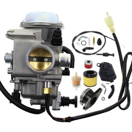 SVKZGFZ Carburetor for Honda Rancher 350 2000-2006 TRX350FE TRX350FM TRX350TE TRX350TM, Foreman 400 450 4x4 TRX400FW TRX450S/ES/FE/FM ATV (with Intake Manifold + Choke Cable + Air Oil Filter)