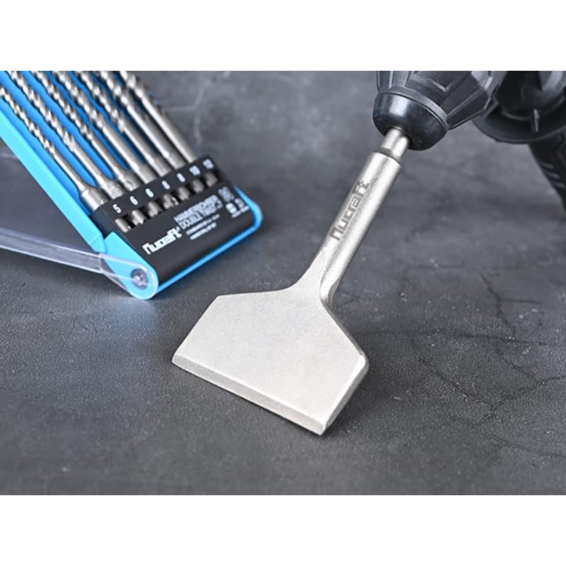Nucraft SDS-Plus Tile Chisel, 165mm x 75mm, 15° Bent Scraper
