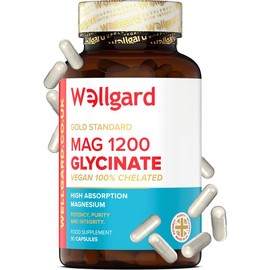 Wellgard Magnesium Glycinate, Mag 1200, Magnesium Bisglycinate Supplement, Sleep