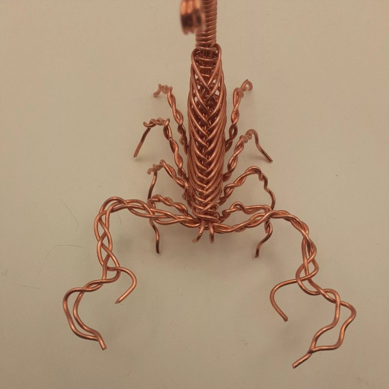 Wire Wrapped Scorpion 16ga Copper Cactus Garden Desk Home Decoration