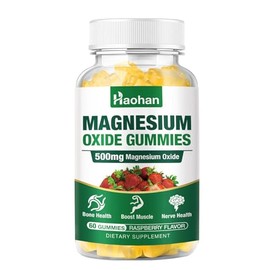Magnesium Oxide Gummies 500mg, Magnesium Oxide Supplement for Adults & Kid