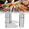Stainless Steel Condiment Container Canister Set Seasoning Soy Bottle Kitchen