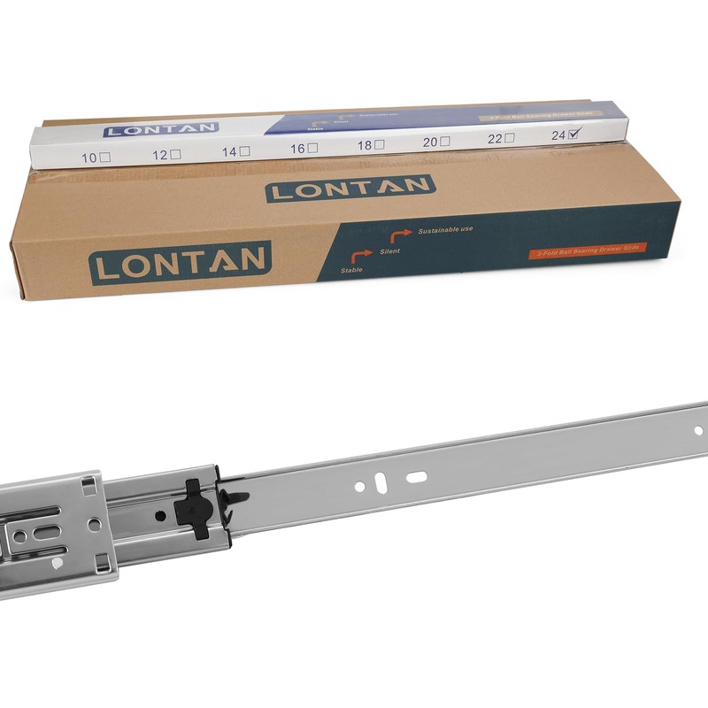 LONTAN 5 Pairs Soft Close Drawer Slides 18 Inch Heavy