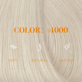 Easyouth Weft Hair Extensions Blonde Human Hair Weft Extension White Blonde Soft and Smooth Sew in Hair Extensions Real Human Hair for Short Straight Hair 12Inch 70G