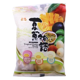 Tropical Fruity Mochi (Passion Fruit, Mango, lychee) Mixed flavors 4.2 oz (3 Packs)