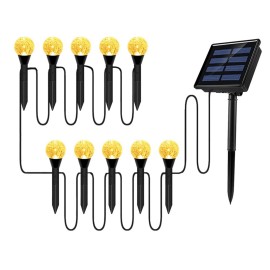 Unbranded 10 in 1 Solar Outdoor Waterproof LED Ball Landscape Stake Lights Garden Lights