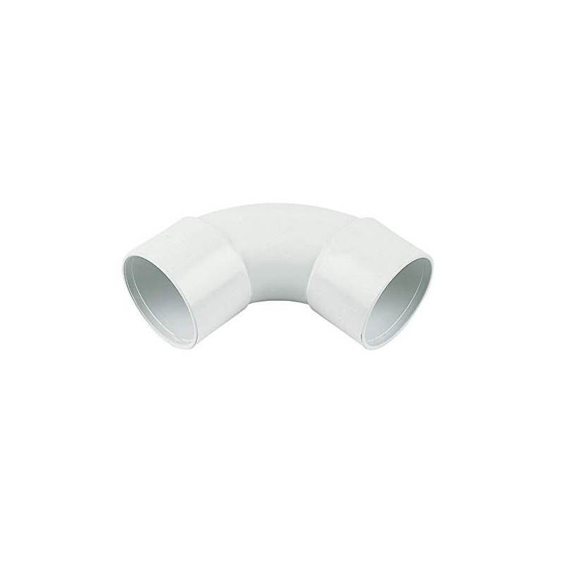 Solvent Weld White 40mm (43mm) Waste Pipe Swept Bend -