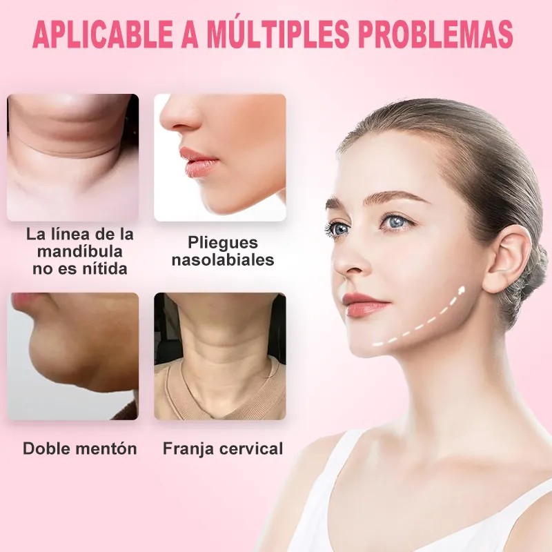 2pz Faja Mentonera Reduce Arruga Papada Y Adelgazante Facial