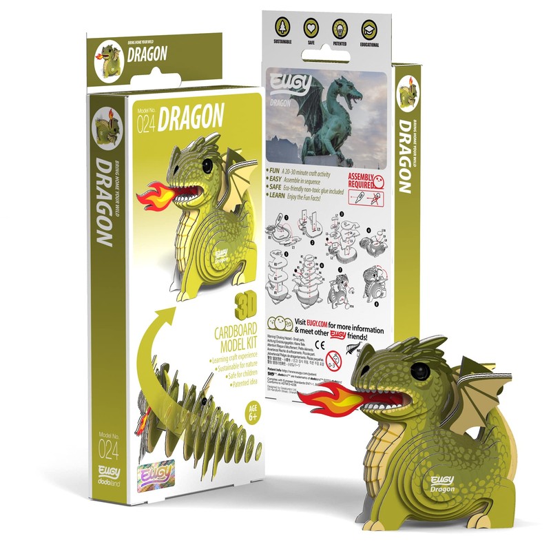 EUGY Eco-Friendly 3D Paper Puzzle (Dragon)
