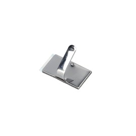 Amon 3424 Stainless Steel Cable Holder, Silver, Includes Cord Sticker / Cable Holder / Clip / Hook, 1.0” x 0.6” (25.0 x 15.0 mm), Pack of 10