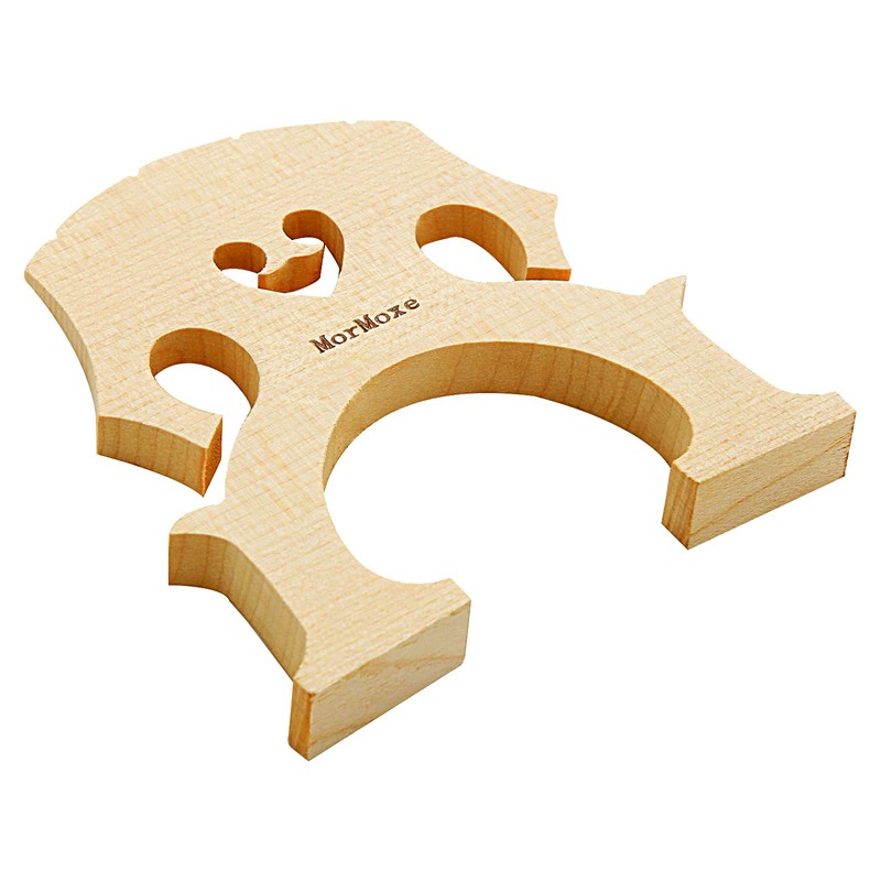 MorMoxe Cello Bridge 4/4 Size - Hand-Carved Maple, Direct Fit,