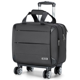 Lekebobor Rolling Laptop Bag - Rolling Laptop Briefcase on Wheels for Women/Men Fits Up to 15.6Inch Rolling computer Bags Water Resistant for Travel Work and Business (Grey)