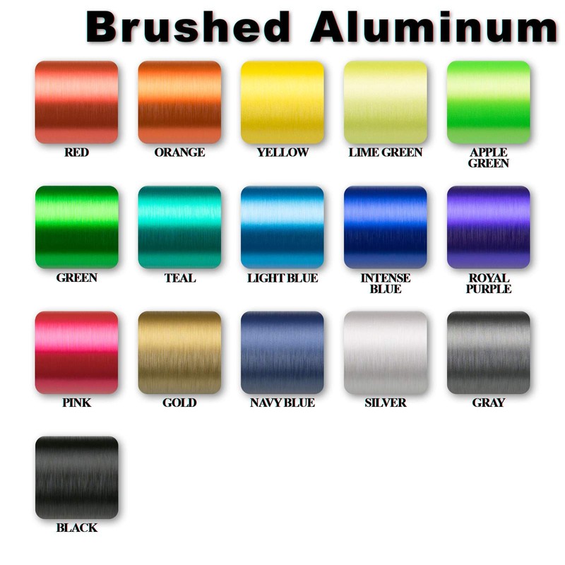 SILVER BRUSHED ALUMINUM VINYL WRAP 12" X 60" PROFESSIONAL GRADE