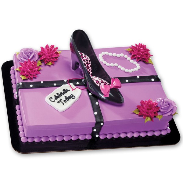 DecoPac Favorite High Heels DecoSet Cake Decoration Black/Hot Pink