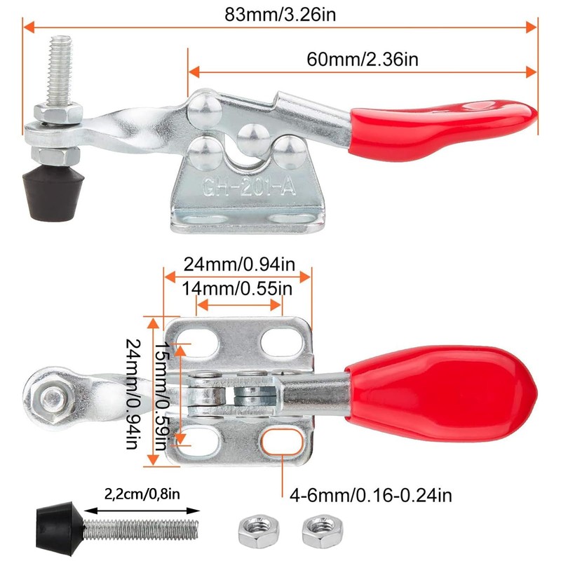 Toggle Lever Tensioner 4 Pieces Horizontal Quick Release Toggle Latch