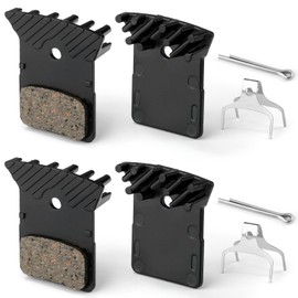 2 Pairs Bike Brake Pads with Cooling Fin for Shimano 105/GRX/SLX M7100/XTR M9100/DEORE XT M8100/DURA-ACE/ULTEGRA/TIAGRA/METREA, High Performance Bicycle Disc Brake Pads Replacement