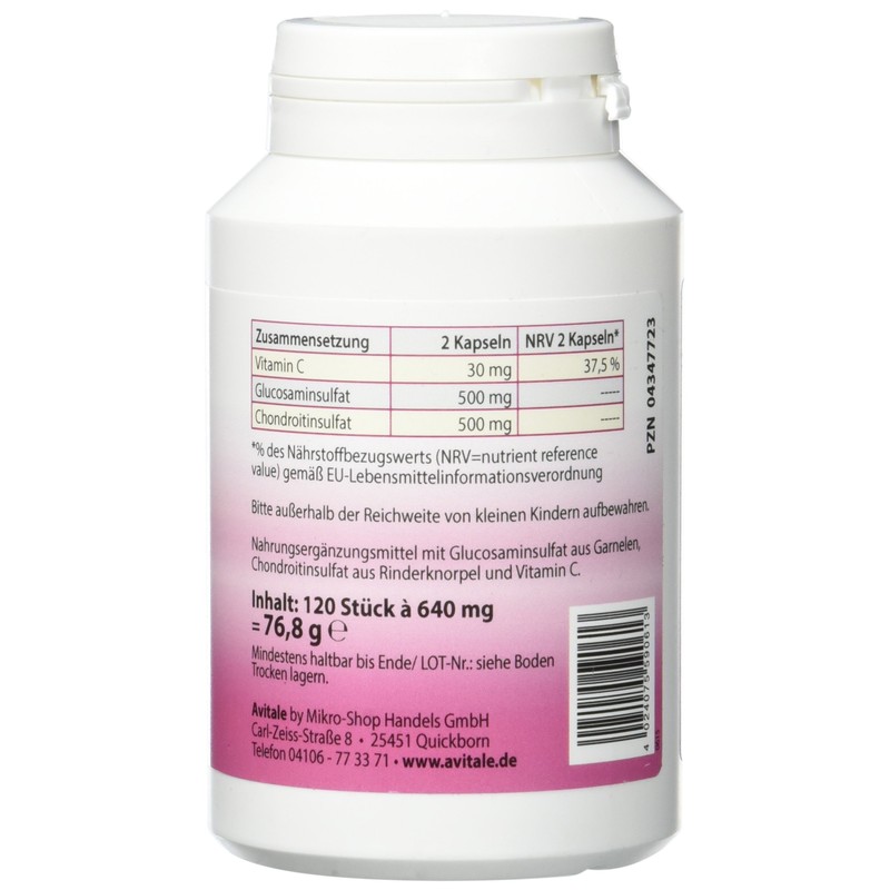 Avitale Chondroitin Glucosamin Kapseln, 120 Stück, 1er Pack (1 x
