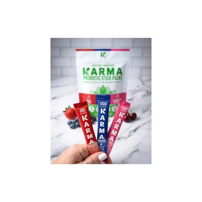 Karma Probiotic Hydration Packet - Variety Pack (Berry Cherry, Blueberry