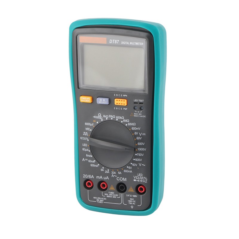 DT87 Multimeter 6000 Counts AC/DC Volt Amp Ohm Capacitance Frequency