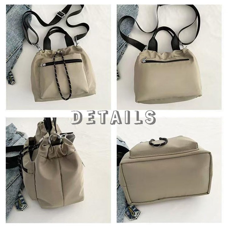 LEOLEO Shoulder Bag, Drawstring Bag, Tote, 2-Way, Shoulder Bag, Nylon,