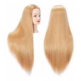 QNI-LMB Cabeza De Maniquí  Golden Hair - Estilistas Cabezote Peinar