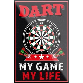 schilderkreis24 Funny Saying "Dart My Game My Life" Magnet Dart Decoration Fridge Magnet Humour Funny Gift Idea Birthday Christmas 9 x 6 cm