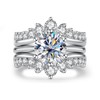 AnuClub Moissanite Engagement Rings Bridal Set 4.52cttw D Color VVS1