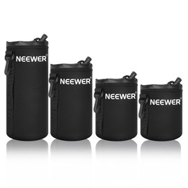 Neewer® 4 Size DSLR Camera Drawstring Lens Pouch Bag Cover size S M L XL for Sony, Canon, Nikon, Pentax, Olympus, Panasonic Lens