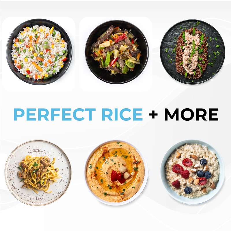 Courant Rice Cooker 8-Cup (Cooked), Removable Non-Stick Bowl, One Touch