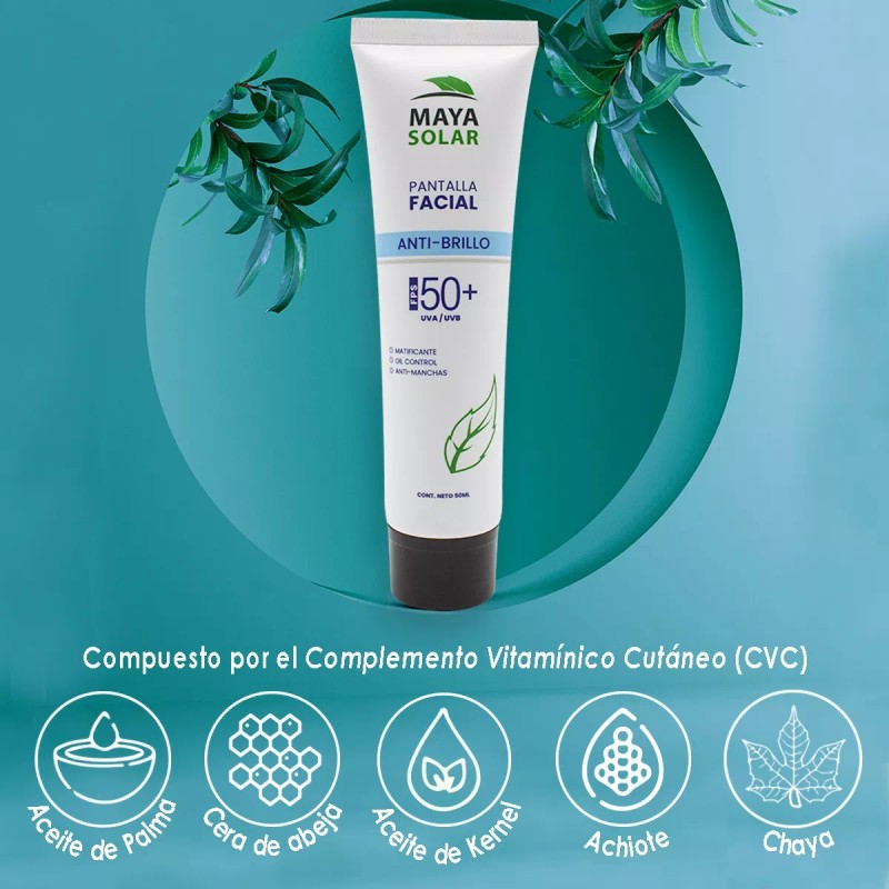 Maya Solar Protector Solar Facial Mineral Maya Solar Anti Brillo