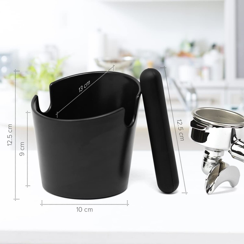 ﻿Joejis Knock Box Coffee Beans Grounds Bin Container - Non-Slip