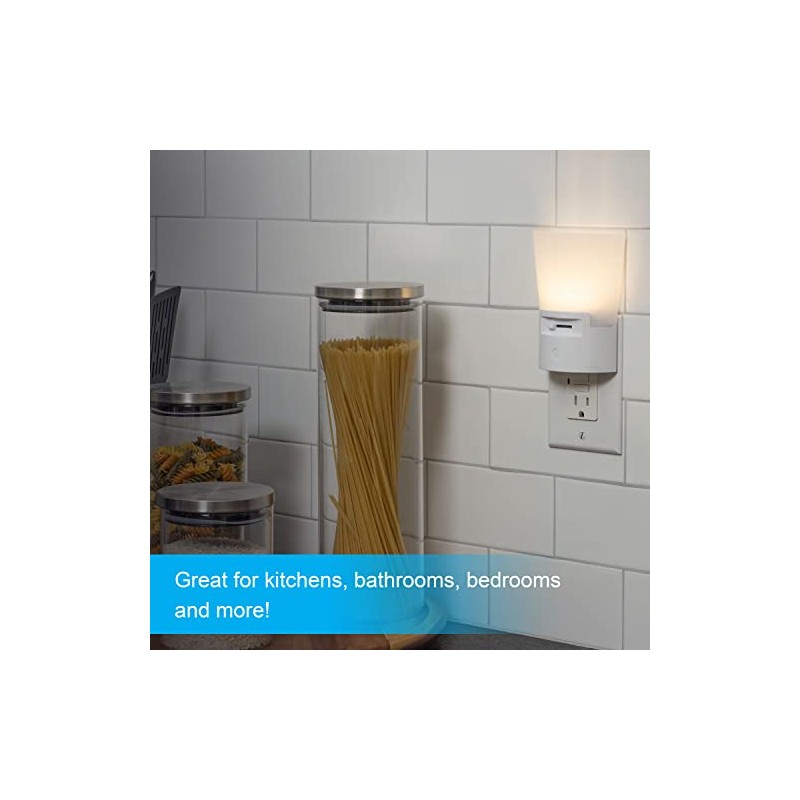 GE Ultrabrite Dimmable Sconce LED Night Light Plug-In, Energy Efficient,