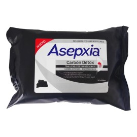Toallitas Asepxia Carbón Détox Purificante Bolsa Con 25pz