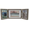 Smiling Art Foldable Photo Frame for 3 Landscape and Portrait