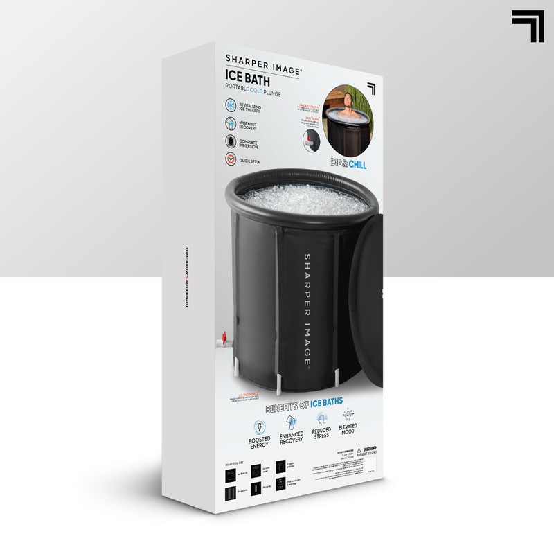 Sharper Image Ice Bath Portable Cold Plunge with Cover -