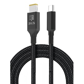 gudxfj PD135W Type-C Male to Square Adapter 6.6ft USB-C Charging Cable Compatible with Lenovo Laptop ThinkPad X1 Extreme Gen W540 W541 T440S T440P T470P T540p T15p Yoga Y50-80 Y50p