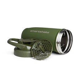SmartShake Reforce Verde Botella Mezcladora de Acero Inoxidable 900 ml, Libre de BPA