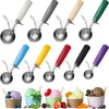 Hsei 9 Pcs Ice Cream Scoops Stainless Steel Cookie Portion