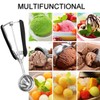 Lamkrtlp Ice Cream Scoop, Stainless Steel Cookie Scoop with Trigger,