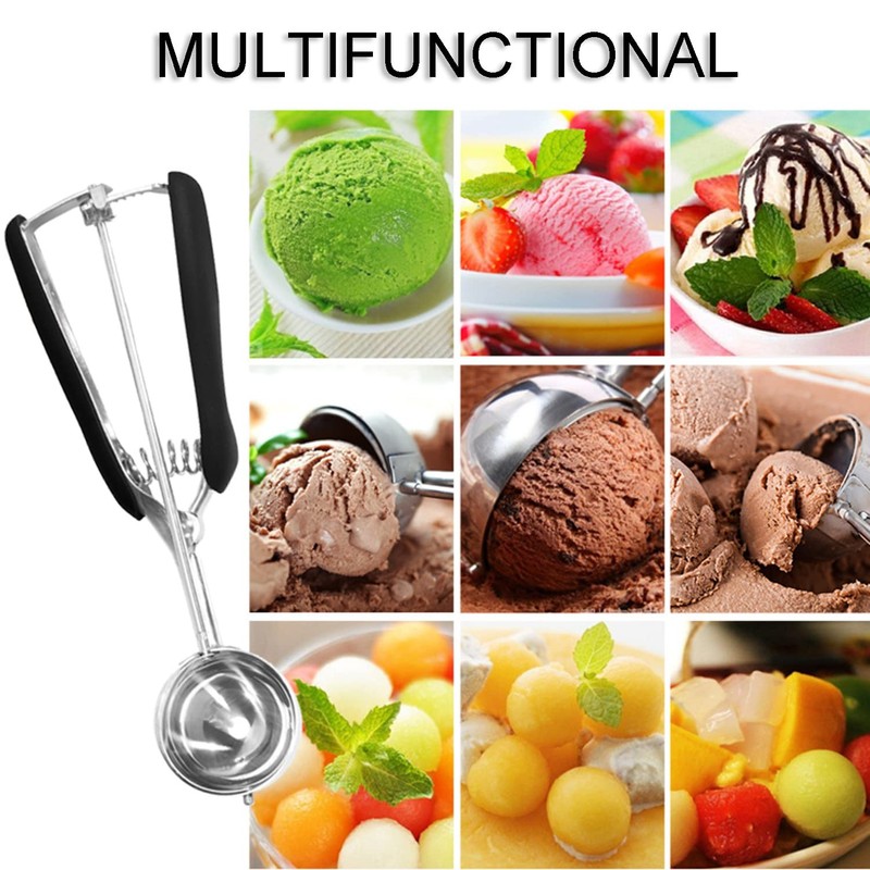 Lamkrtlp Ice Cream Scoop, Stainless Steel Cookie Scoop with Trigger,