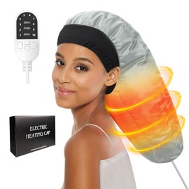 Hair Steamer for Deep Conditioning: Upgraded Thermal Cap with 10-Level Fast Heating, 3 Timer Settings, XL Hood for Natural, Curly & Black Hair – Portable Steam Cap for Home Hair Treatments