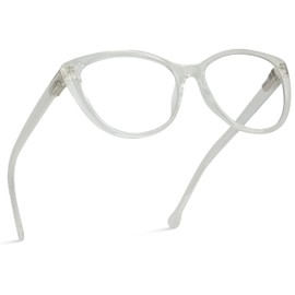 WearMe Pro Classic Elegant Women Cat Eye Style Blue Light Blocking Lens Protective Computer Glasses, Clear Frame, One Size