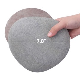 ROCART 2 PCS Extra Large 7-8" Flat Rocks for Painting, Smooth River Rocks Painting Supplies for Kindness Stones, Arts and Crafts, Decoration