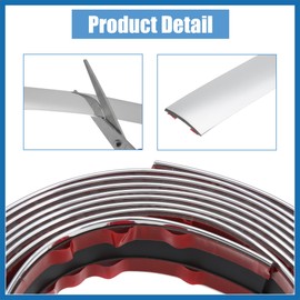 A ABSOPRO 9.84ft Automotive Trim Car Truck RV Door Window Bumper Side Body Trim Strip Scratch Proof Protector Strip 30mm Silver Tone Item Replacement