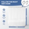downluxe Clear Shower Curtain Liner with Hooks, PEVA Plastic Shower