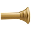 Moen Brushed Gold 44-72-Inch Adjustable Tension Mounted Straight Shower Curtain