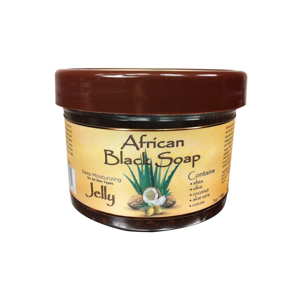 OKAY | African Black Soap Jelly | For All Skin Types | Nourishing Beauty Wash | With Shea Butter, Olive Oil, Coconut Oil, Aloe Vera & Coco Butter | Free of Parabens, Silicones, Sulfates | 7 oz