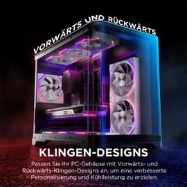 AsiaHorse RGB PC Fan 120 mm Case Fan [HDB] 61.5 CFM/2000 RPM/2.16 MMH2O ARGB Fan 5V3PIN ARGB and 12V4PIN PWM Fan, 50,000 Hours Life Nyota-A12-White